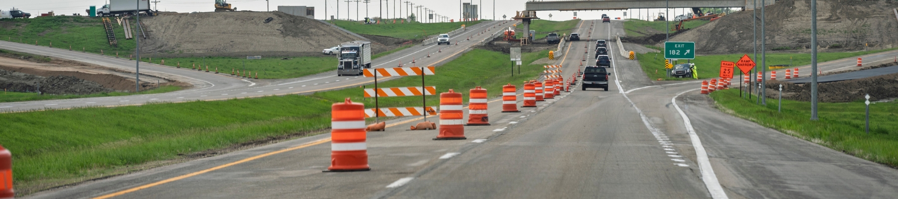 Construction on North Dakota highway
